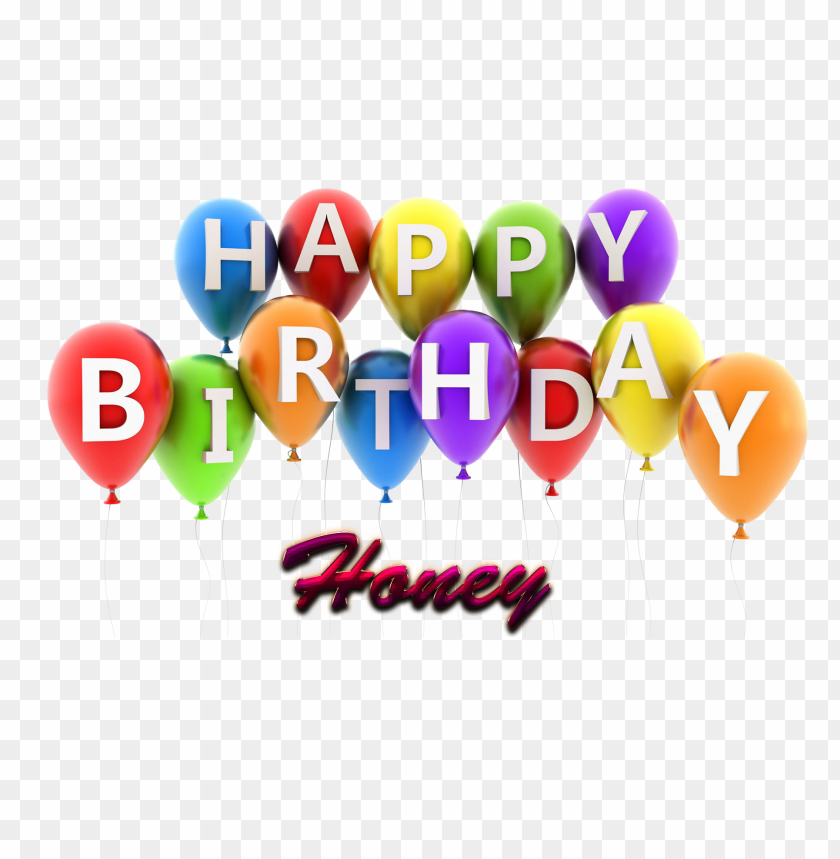 free PNG Download honey happy birthday balloons name png png images background PNG images transparent
