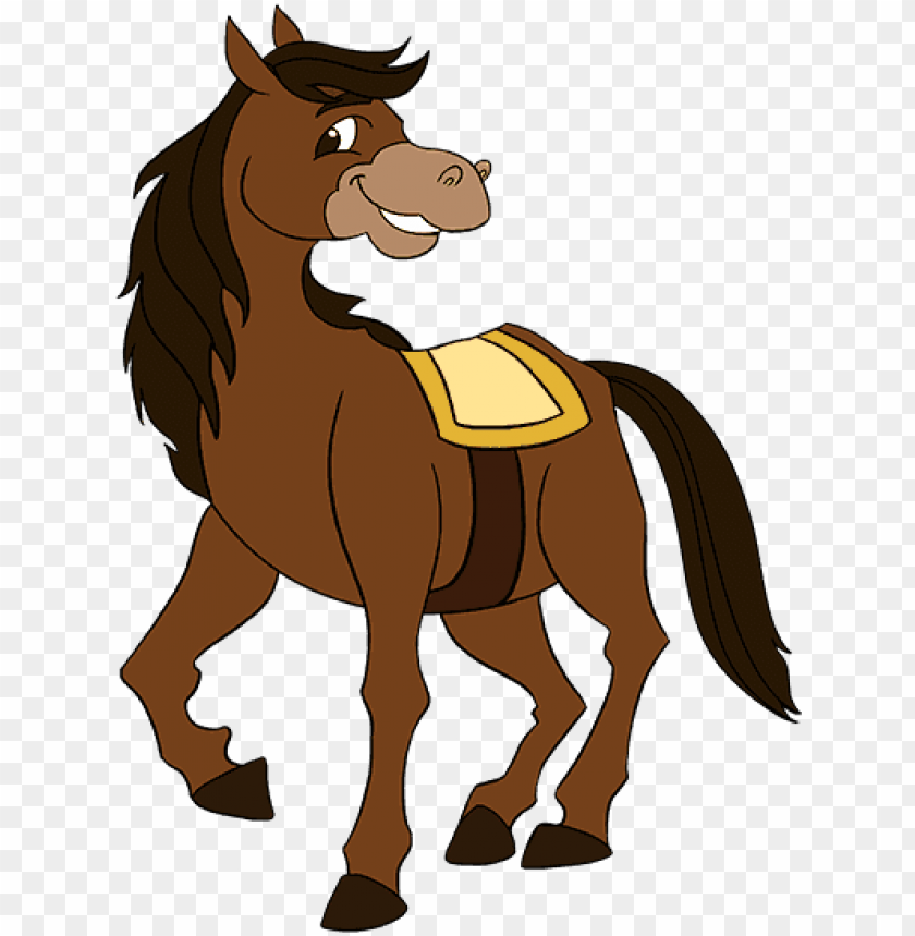 horse cartoon - easy cartoon drawing of a horse PNG image with transparent  background | TOPpng