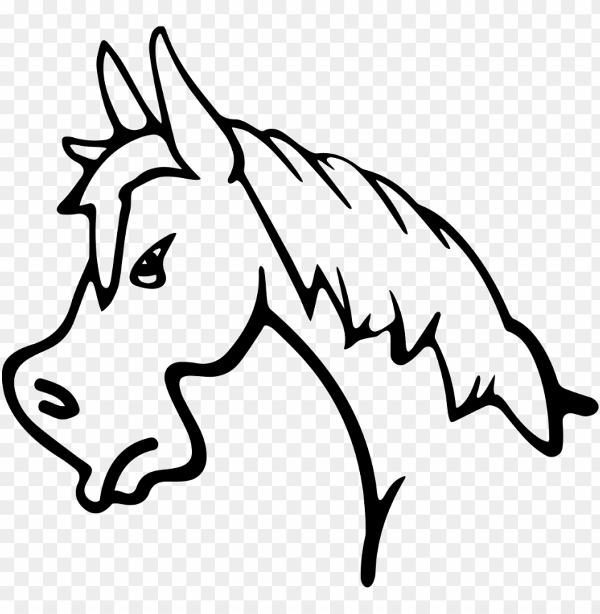 Vector Sketch Horse Head. Side View Equine Portrait. Royalty Free SVG,  Cliparts, Vectors, and Stock Illustration. Image 148121830.