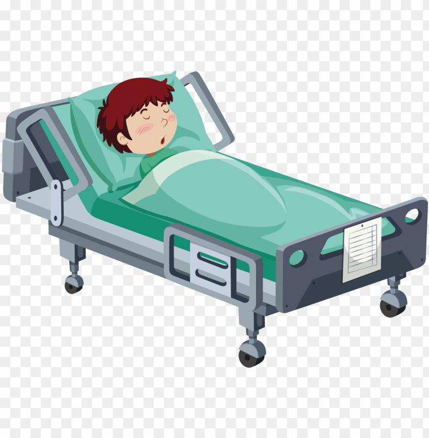 Hospital Bed Patient Clip Art - Hospital Bed Transparent Background PNG Transparent With Clear Background ID 196893