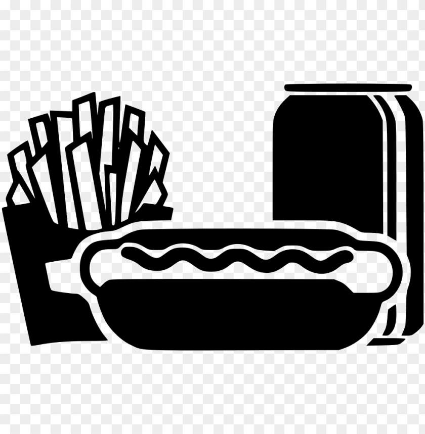 hot dog sausage soda can french fries svg png icon - french fries icon transparent PNG image with transparent background@toppng.com