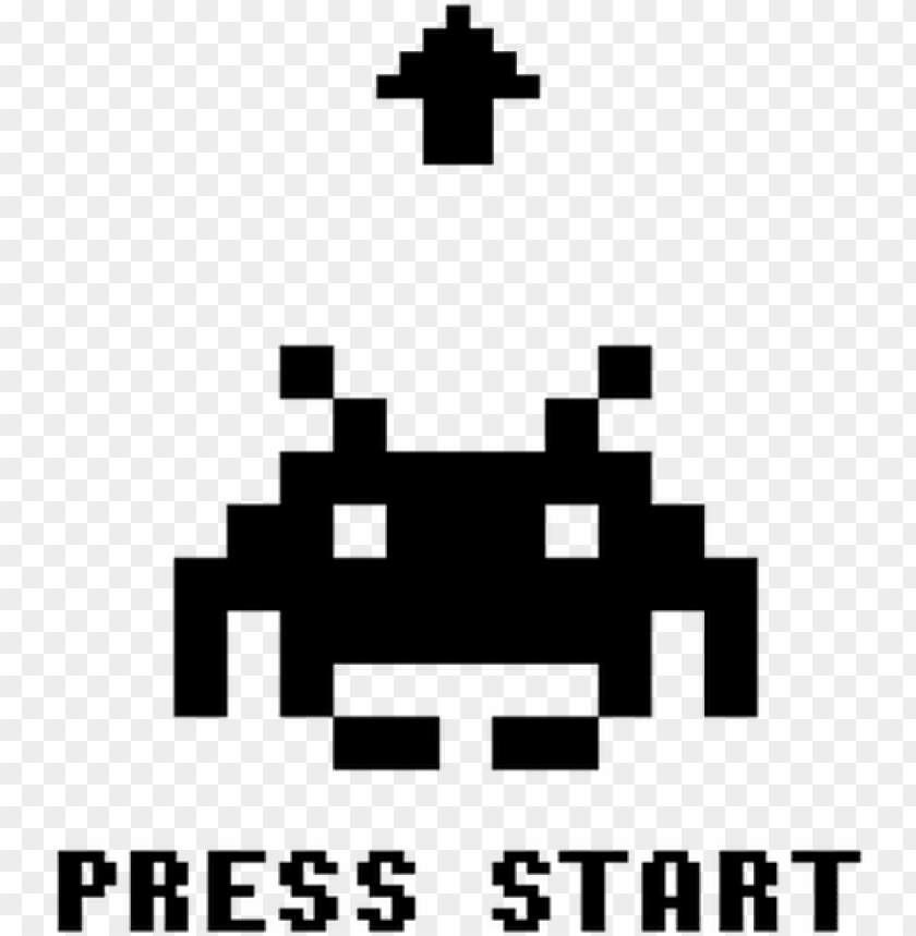 free PNG hoto - space invaders press start PNG image with transparent background PNG images transparent