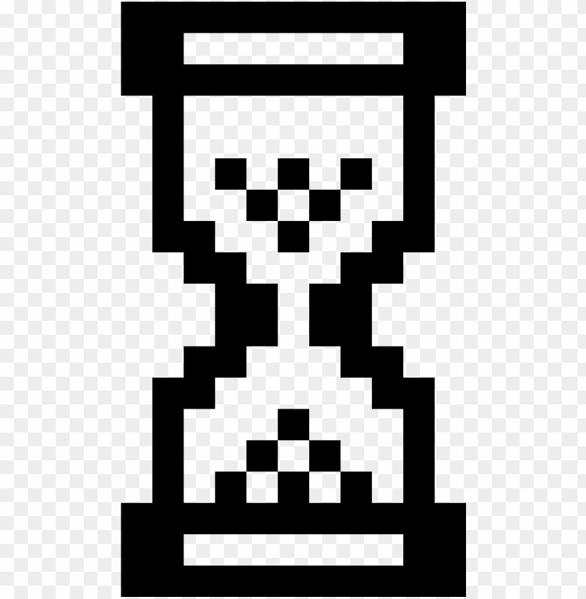 Hourglass Pixelart - Pixel Sand Clock PNG Image With Transparent Background