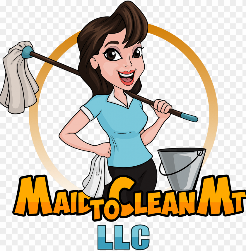 house cleaning faqs - cartoon cleaning services logo PNG image with transparent background@toppng.com