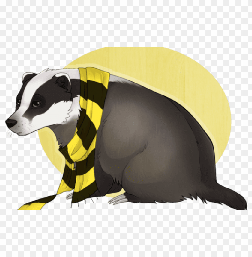 house of hufflepuff - hufflepuff honey badger PNG image with transparent ba...