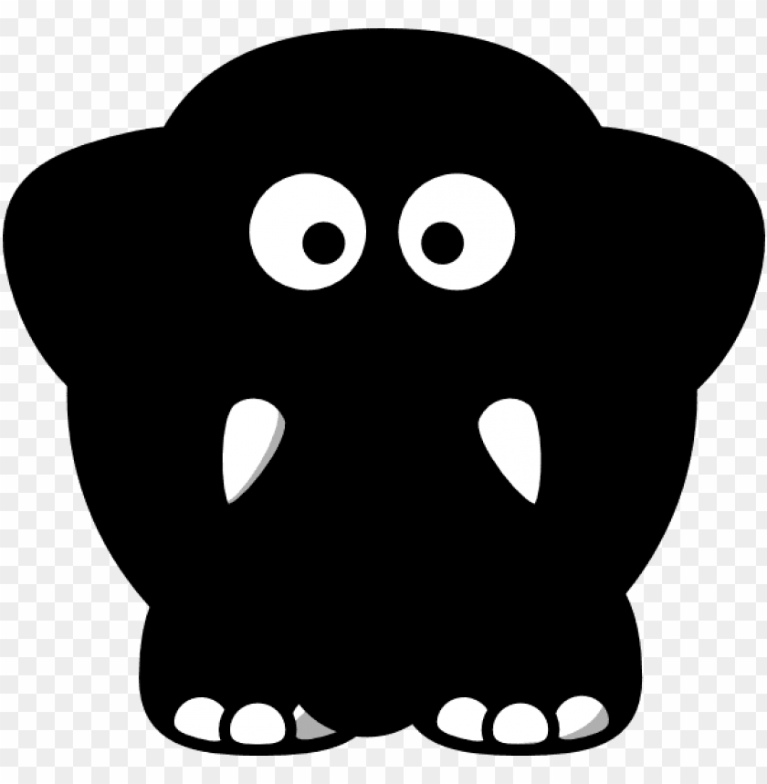 How To Set Use Black Elephant Cartoon Svg Vector PNG Transparent With Clear Background ID 93002