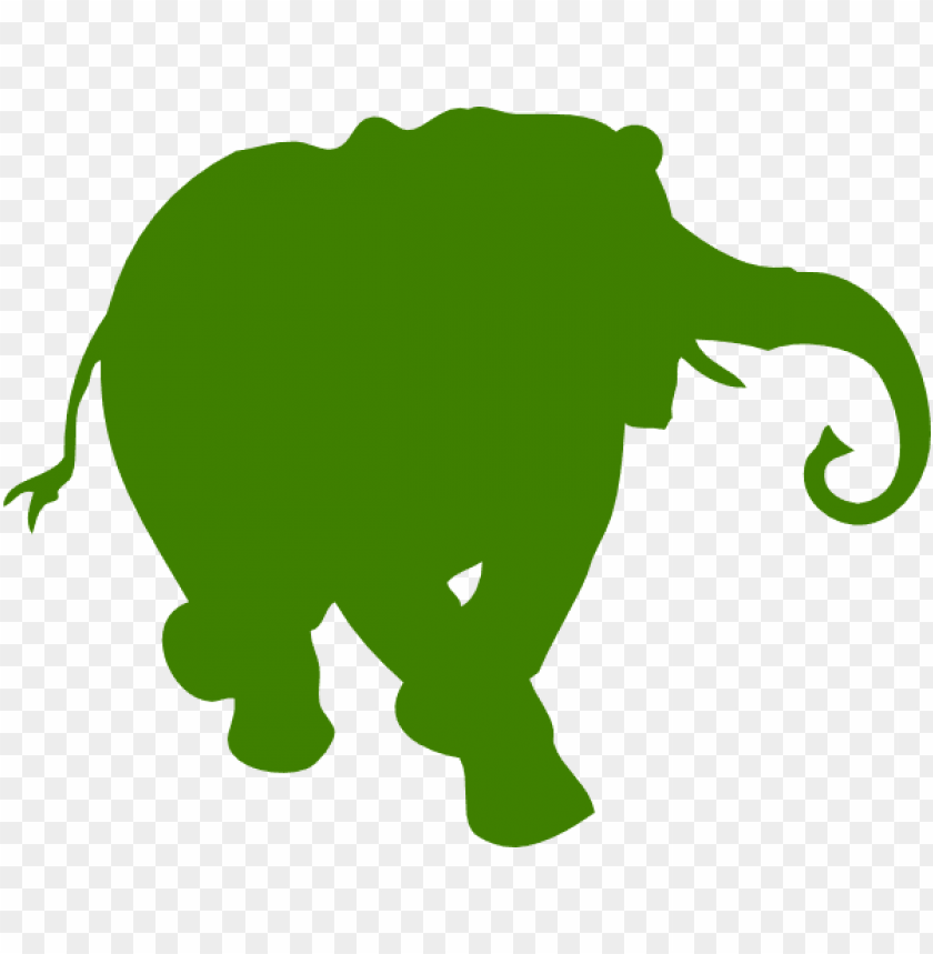 free PNG how to set use elephant silhouette green svg vector PNG image with transparent background PNG images transparent