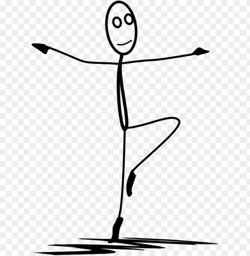 Drawing Stickman Happy - White Stick Figure PNG Transparent With