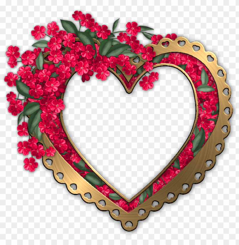 free PNG http - //dl - glitter graphics - go to www - glitter - flower heart frame PNG image with transparent background PNG images transparent