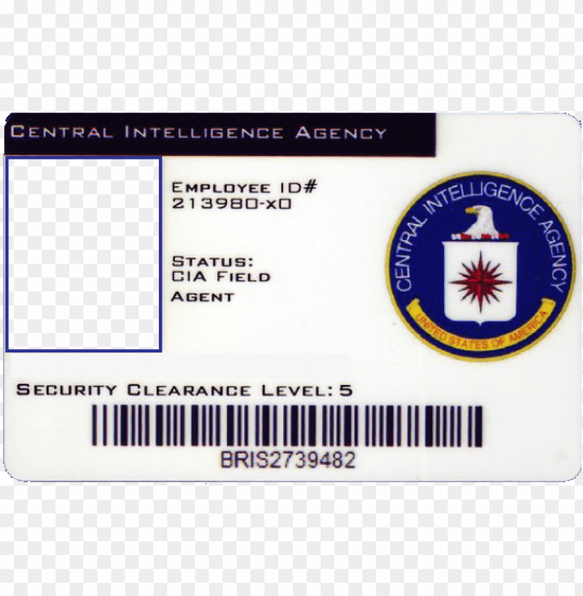 i guess i will to create two cia id cards and - cia employee card PNG image with transparent background | TOPpng