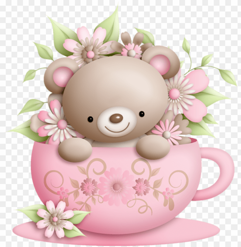 free PNG i hope youll enjoy the new additions cup and teddy - cute teddy bear clipart PNG image with transparent background PNG images transparent