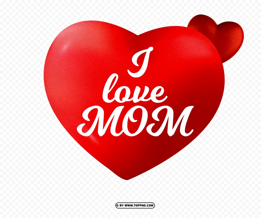 i love mom greeting card with heart png , Mother's Day celebration, maternal love, family bonding, gratitude, appreciation, motherhood