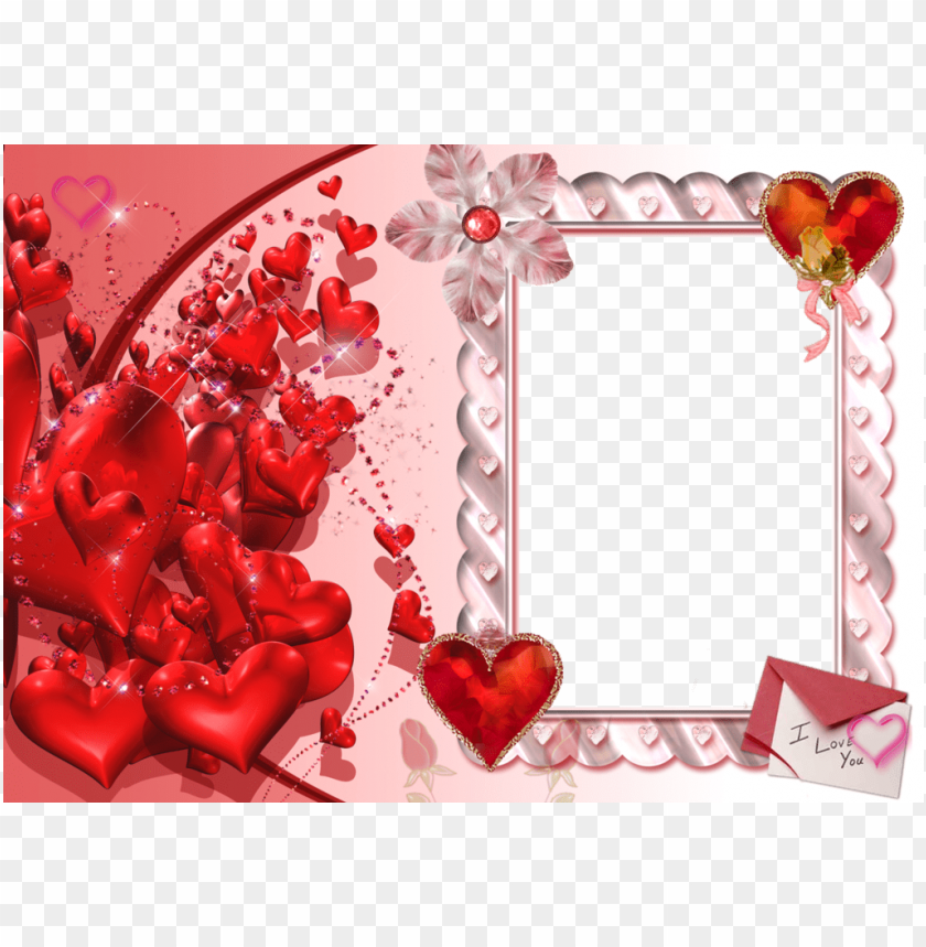 I Love You Heart Transparent Frame Red Background Best Stock Photos Toppng