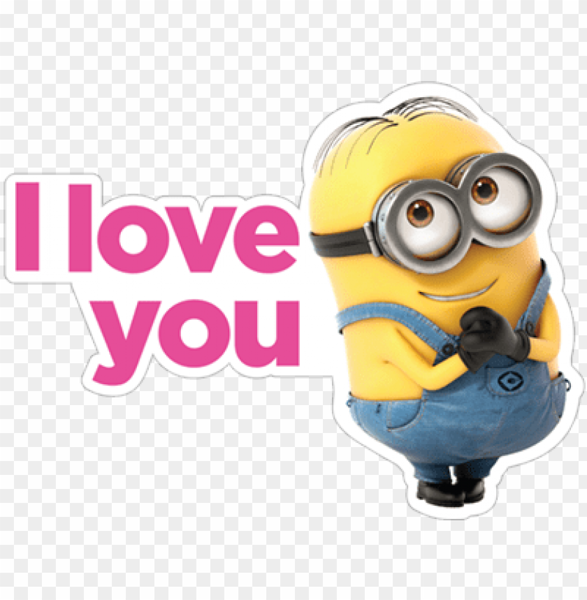 I Love You Minion Romantic Viber Stickers Despicable PNG Image With Transparent Background