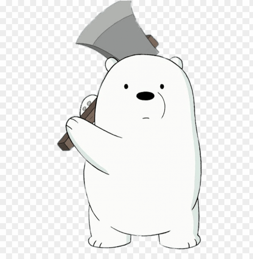 Ice Bear Holding An Axe Clipart Png Photo - 66719