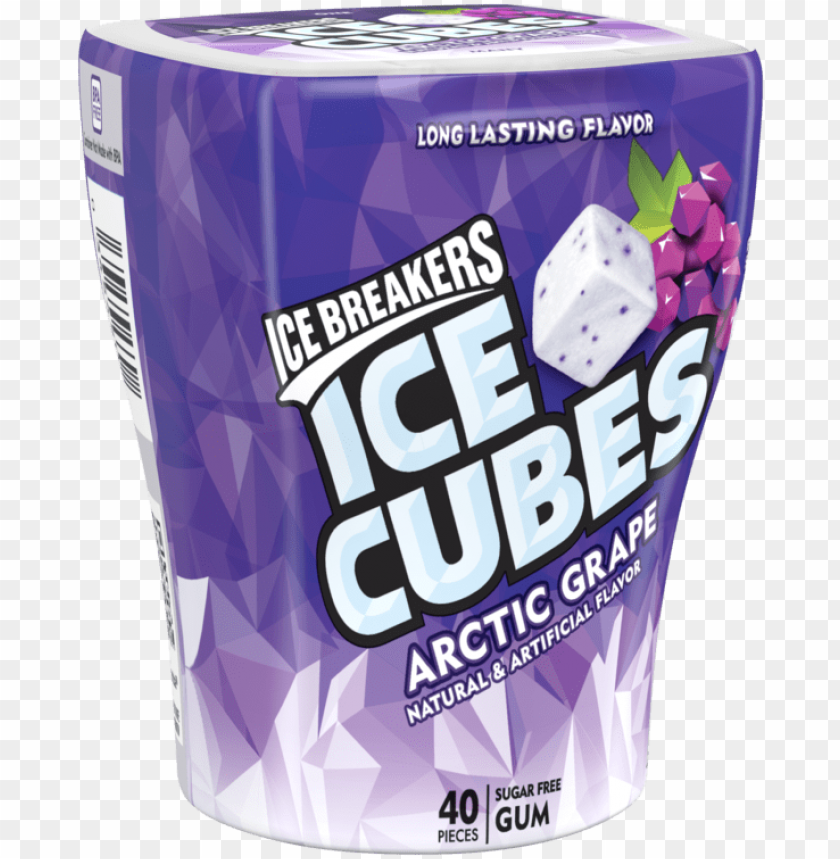 Ice Breakers Ice Cubes Sugar Free Grape Gum Cubes Gum Arctic Grape PNG Image With Transparent Background