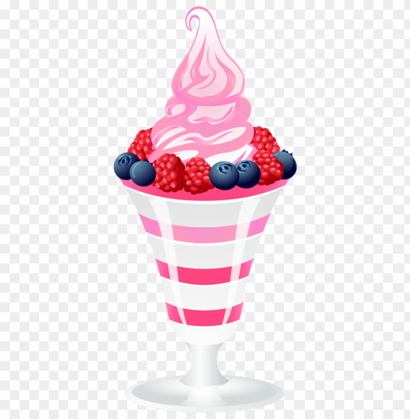 ice cream sundae with raspberries and blackberries png t PNG images with transparent backgrounds - Image ID 55454
