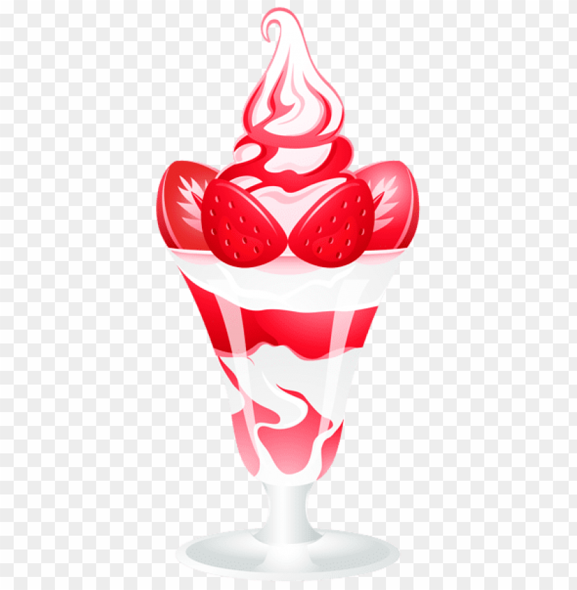 ice cream sundae with strawberries png t PNG images with transparent backgrounds - Image ID 55456