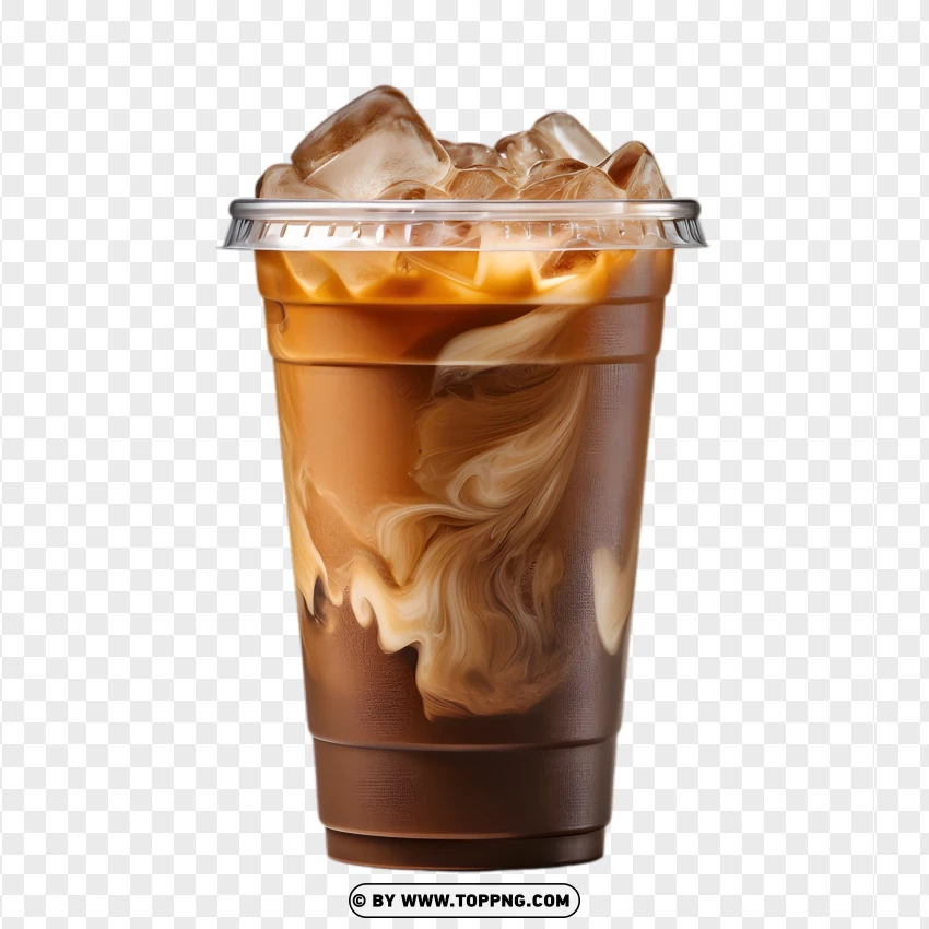 Cold Brew Iced Coffee With A Lid And Ice PNG Transparent Background