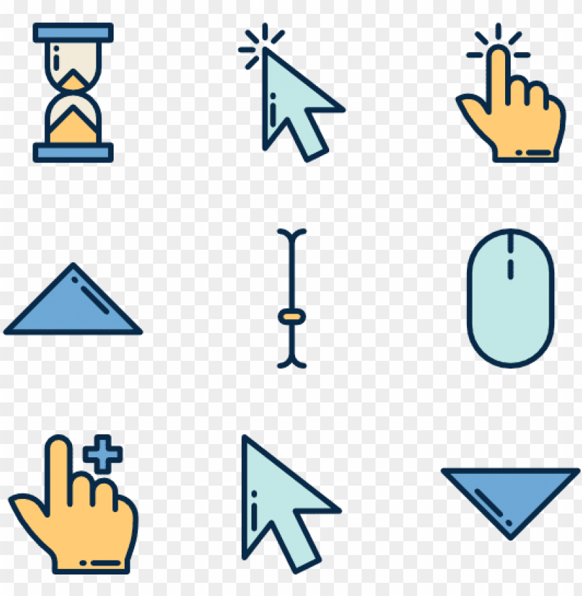 icons free vector cursors different type of cursor PNG transparent with Clear Background ID 225540