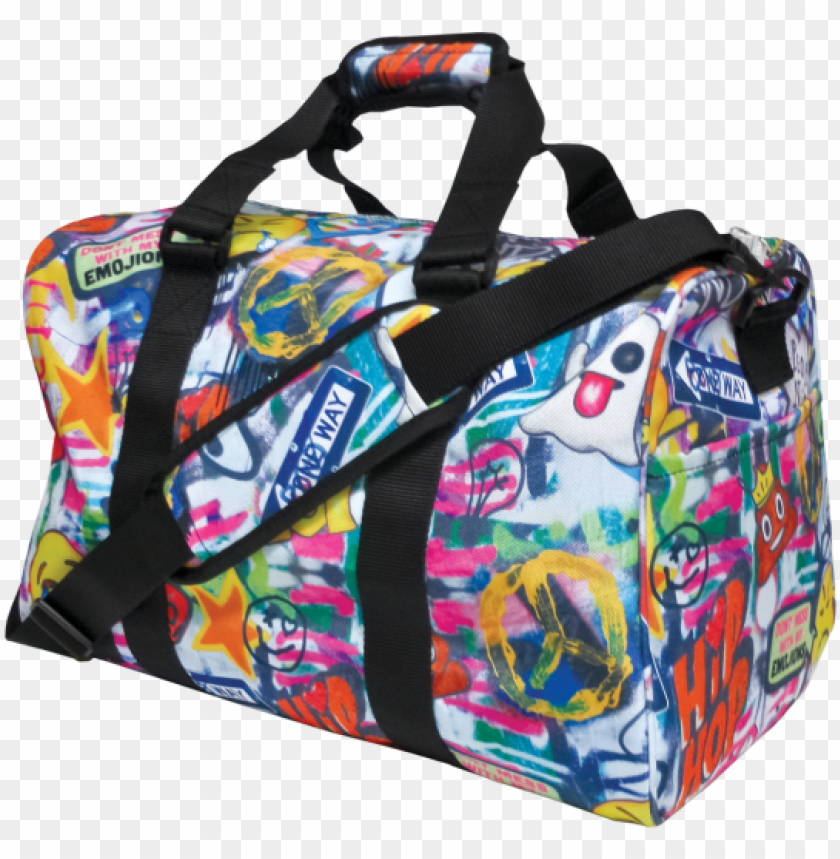icture of emoji graffiti duffle bag - graffiti duffle ba PNG image with transparent background@toppng.com