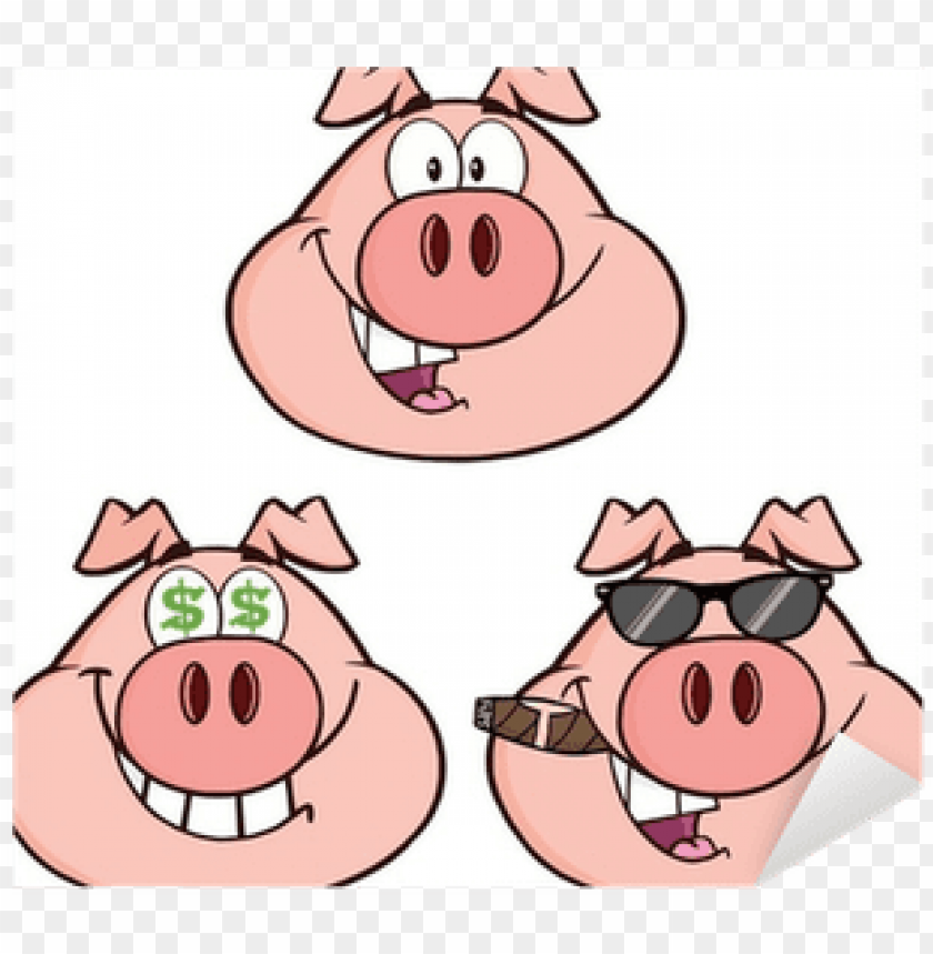 free PNG ig head cartoon characters - cerdo feliz animado PNG image with transparent background PNG images transparent