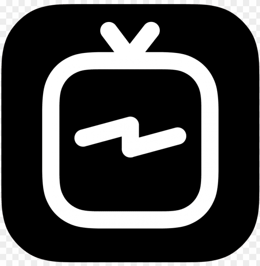 Igtv Logo Icon Black And White Instagram Tv Logo Vector Png Image With Transparent Background Toppng