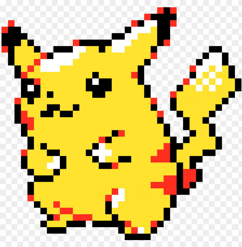 ikachu 8 bits 8 bit pokemon grid PNG transparent with Clear Background ID 224064
