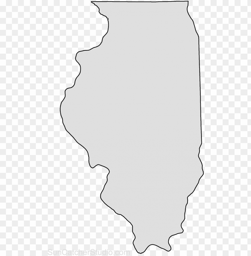 Free Download HD PNG Illinois Map Outline Shape State Stencil Clip 