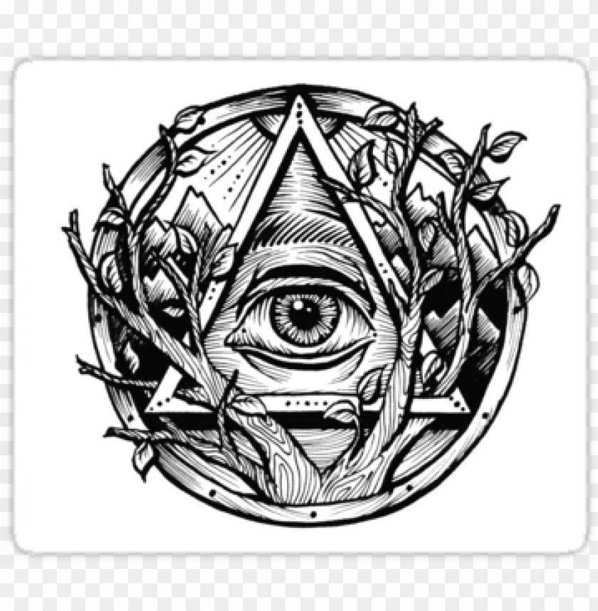 free PNG illuminati tattoo png - triangulo con ojo tatuaje PNG image with transparent background PNG images transparent