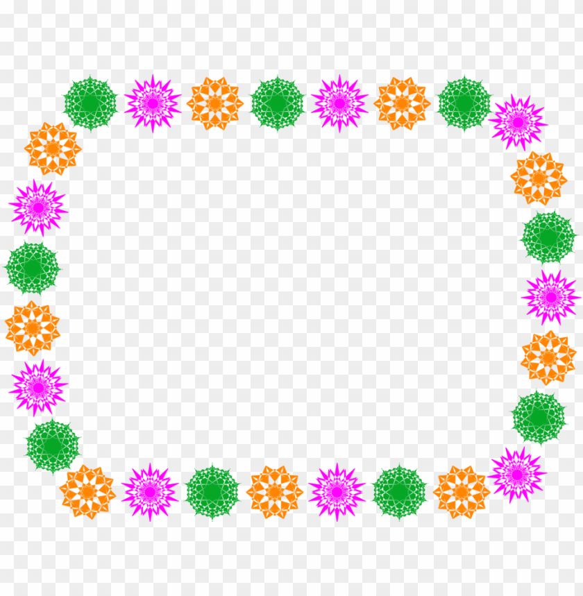illustration of a blank frame border of colorful shapes - mothers day border template, mother day