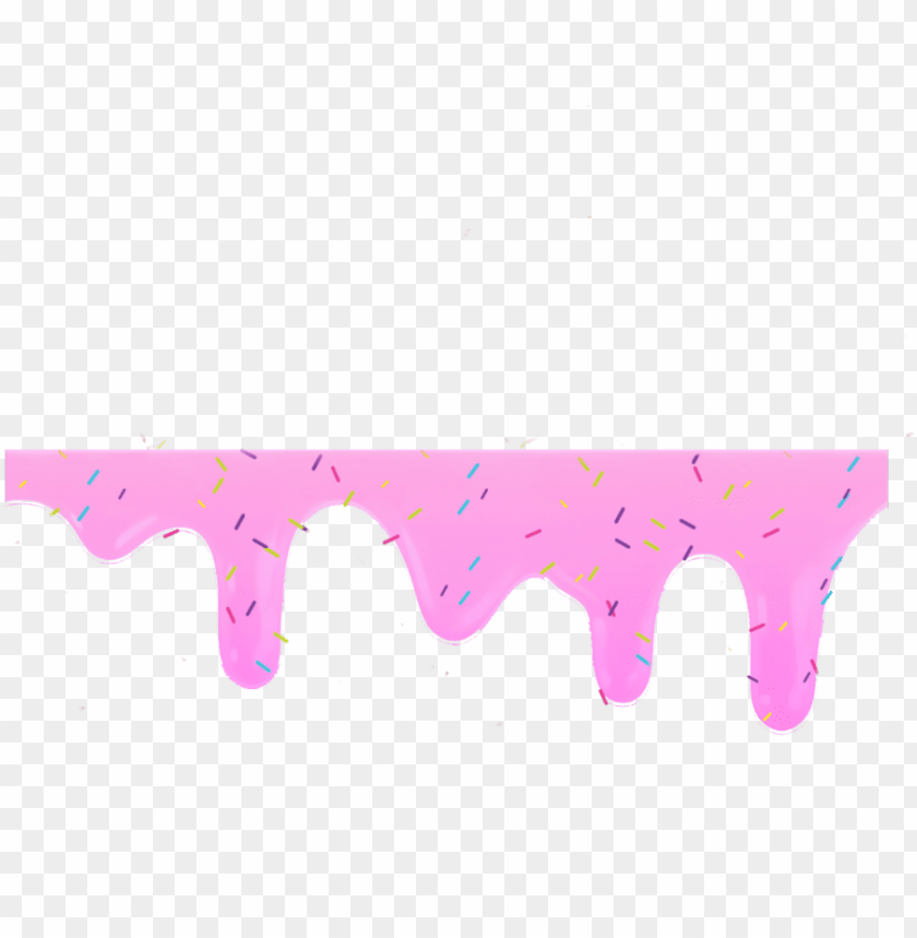 image by me icecream melt sprinkles pink drip meltingic picsart photo studio PNG image with transparent background