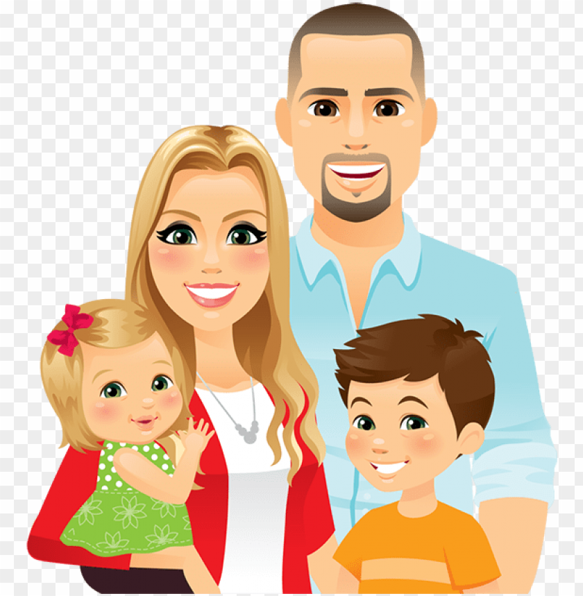 free PNG image gallery of family clipart 4 people 2 daughters - family of 4 clipart PNG image with transparent background PNG images transparent