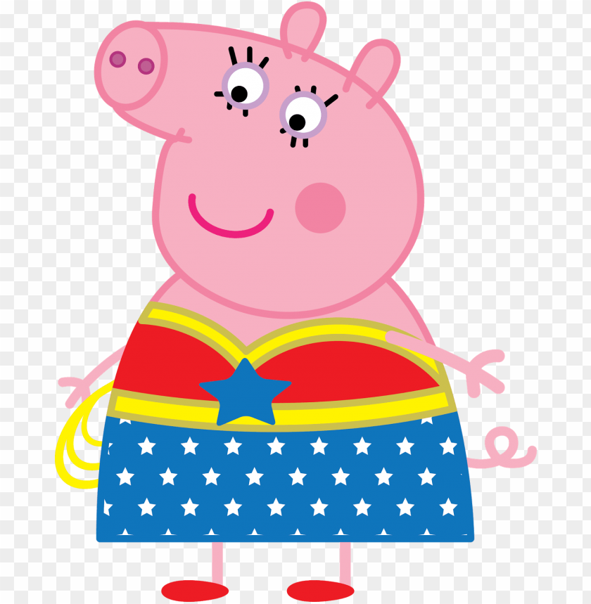 image peppa pig mulher maravilha 01png ichc channel - peppa maravilha PNG  image with transparent background | TOPpng