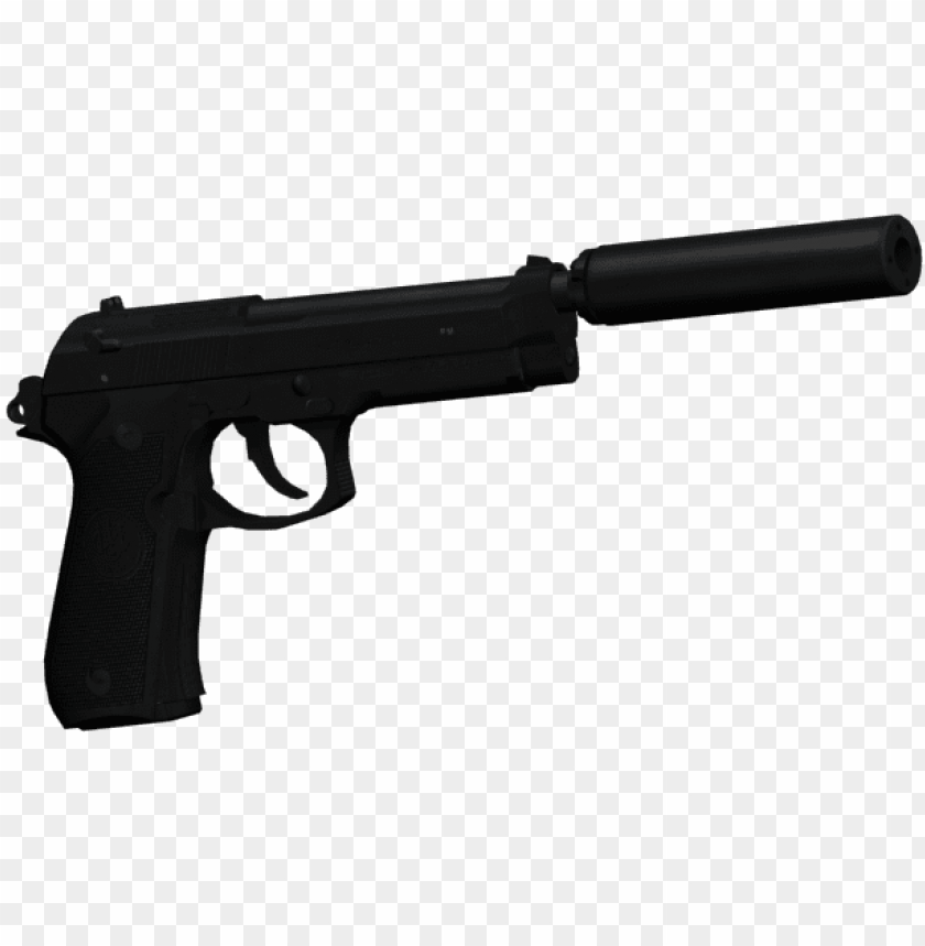 image silenced pistol PNG transparent with Clear Background ID 214805