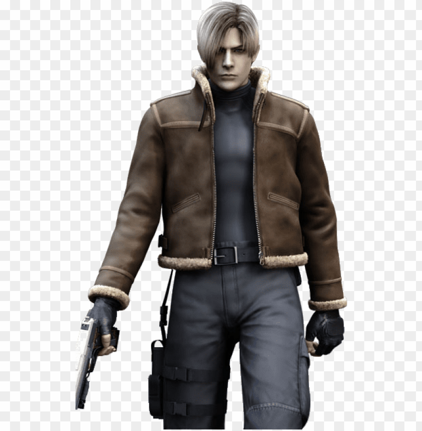 Img Leon Resident Evil 4 Leather Jacket Png Image With Transparent Background Toppng - roblox leon kennedy