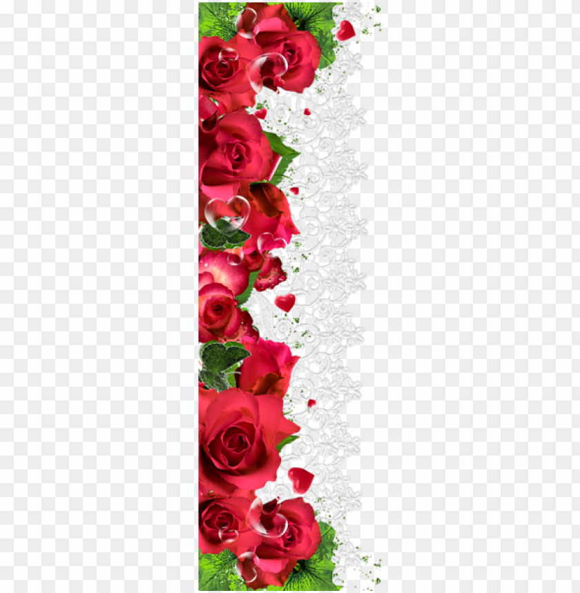 red flowers border