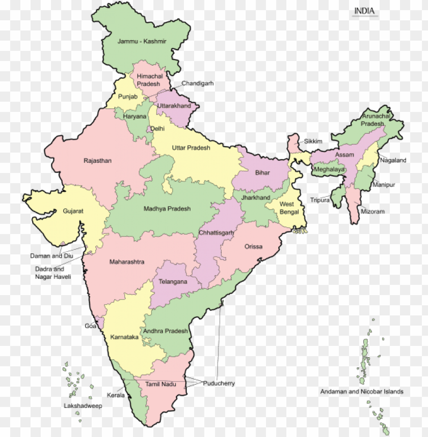 free PNG india map en - high resolution india ma PNG image with transparent background PNG images transparent