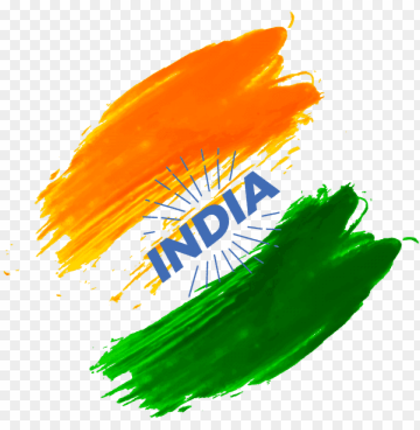 indian independence day color splash PNG image with transparent background  | TOPpng