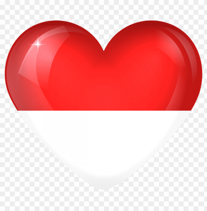 Indonesia Large Heart Flag Clipart Png Photo - 60856