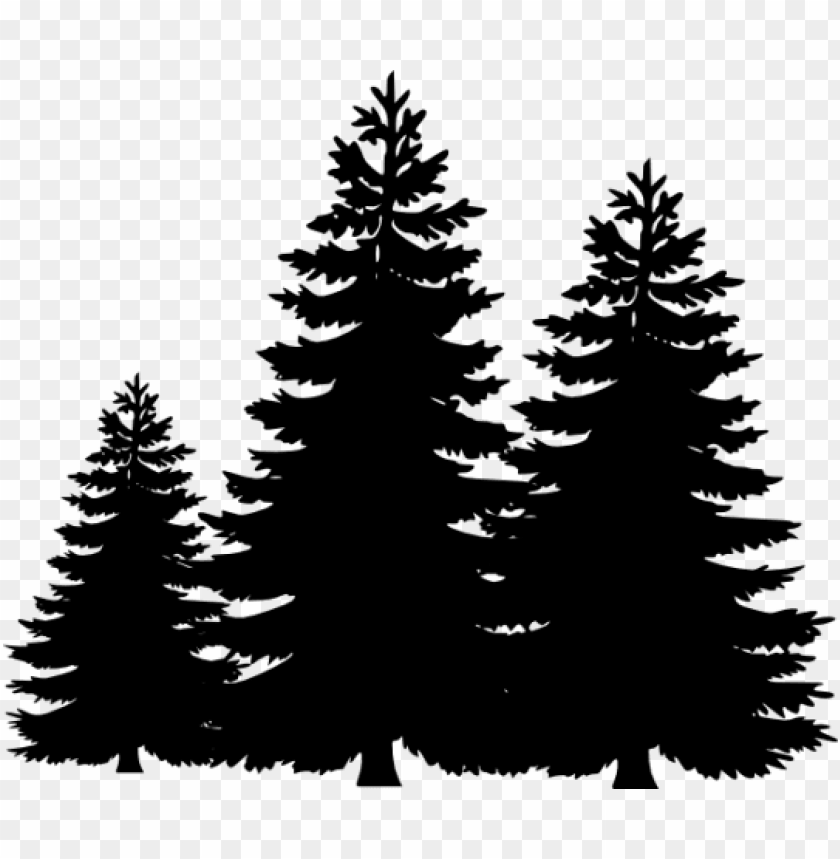 Ine Trees Clipart Pine Trees Silhouette Png Image With