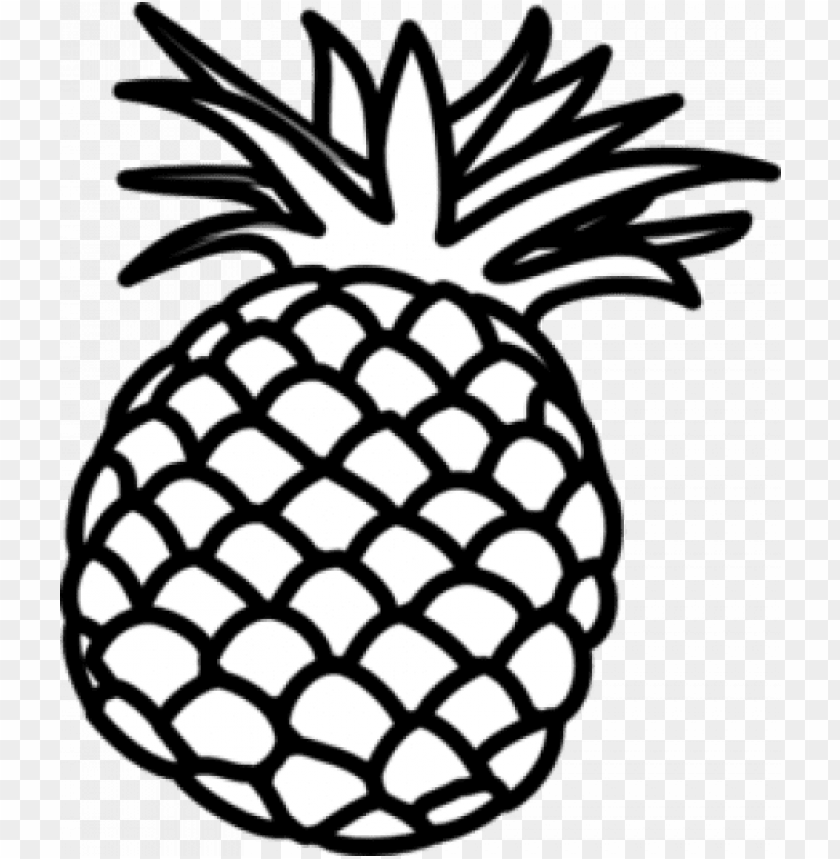 Ineapple Clipart Pineapple Clipart Black And White PNG Image With Transparent Background