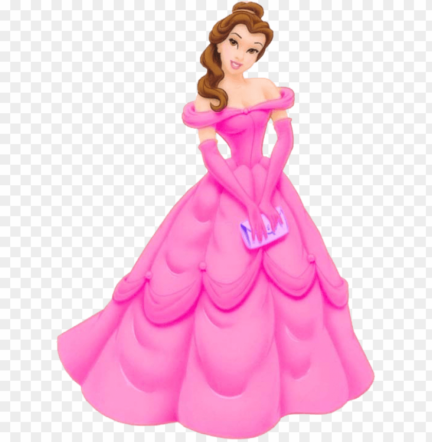 Ink Dress Clipart Barbie Gown - Cartoon Princess With Pink Dress PNG Image With Transparent Background