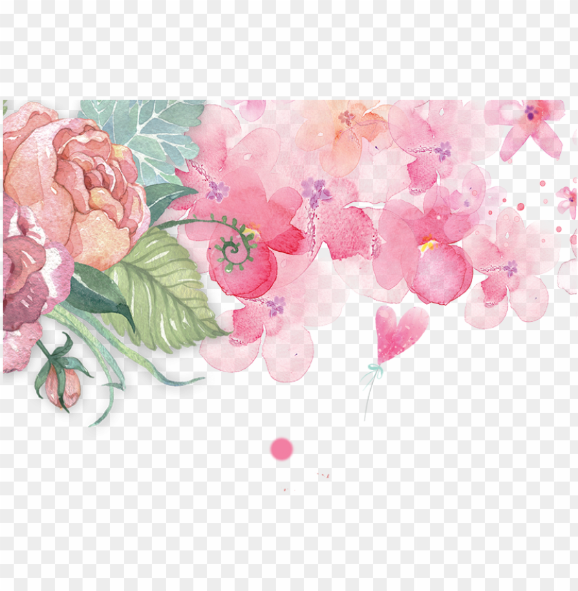 Ink Watercolor Flower Png Watercolor Pink Flower Png Image With Transparent Background Toppng