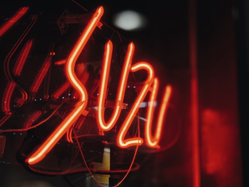 inscription, neon, lights, letters, red