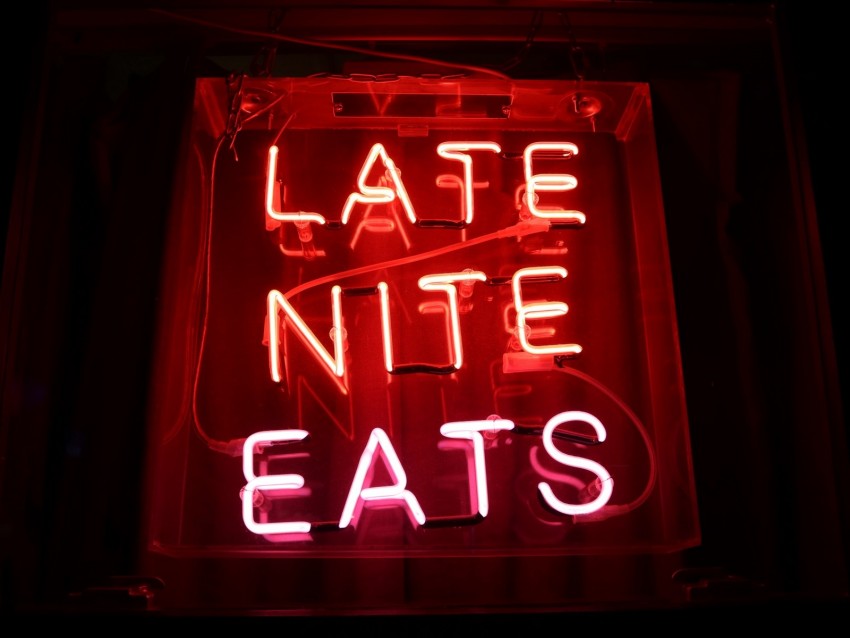 inscription, neon, lights, letters, text, late, nite