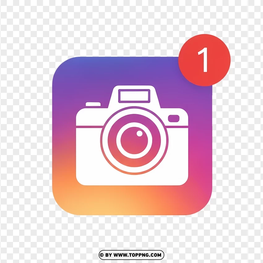 Instagram Follow Alert Icon PNG Transparent Background