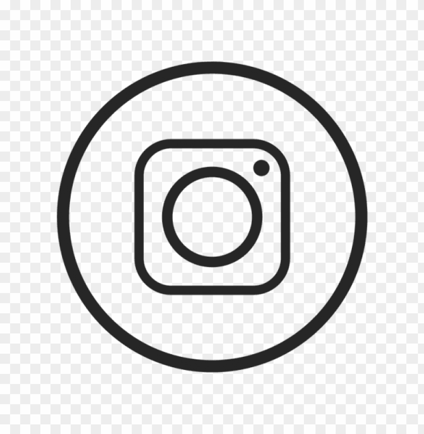 Vector Logo Instagram Blanco Y Negro Png