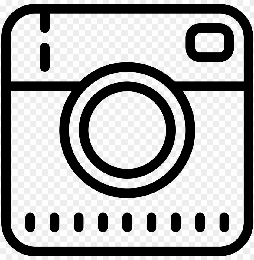 Instagram Transparent Logo Png - Old Instagram Logo Black And White PNG Transparent With Clear Background ID 255888