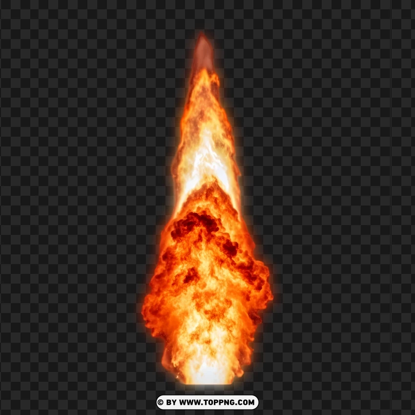 Intense Heat Blast Cloud With Upward Fiery Flare PNG Transparent Background